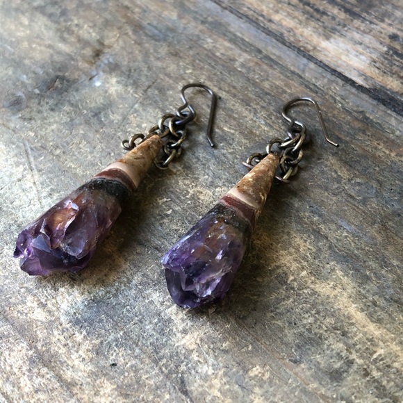 Amethyst Earrings - Picture 2 of 8